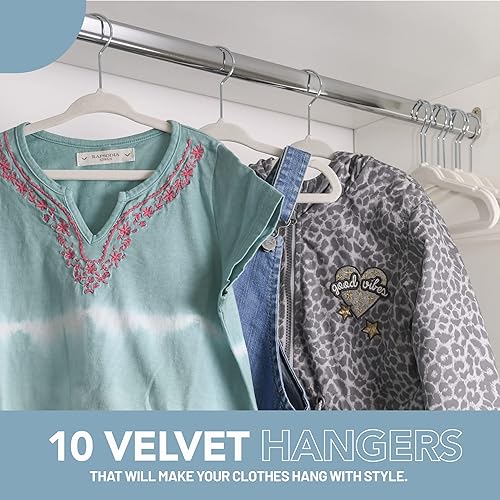 Miniatura 3 de AWENN - Perchas de terciopelo para ropa de adultos para armario. Perchas antideslizantes para ropa para hombres y mujeres con gancho giratorio de