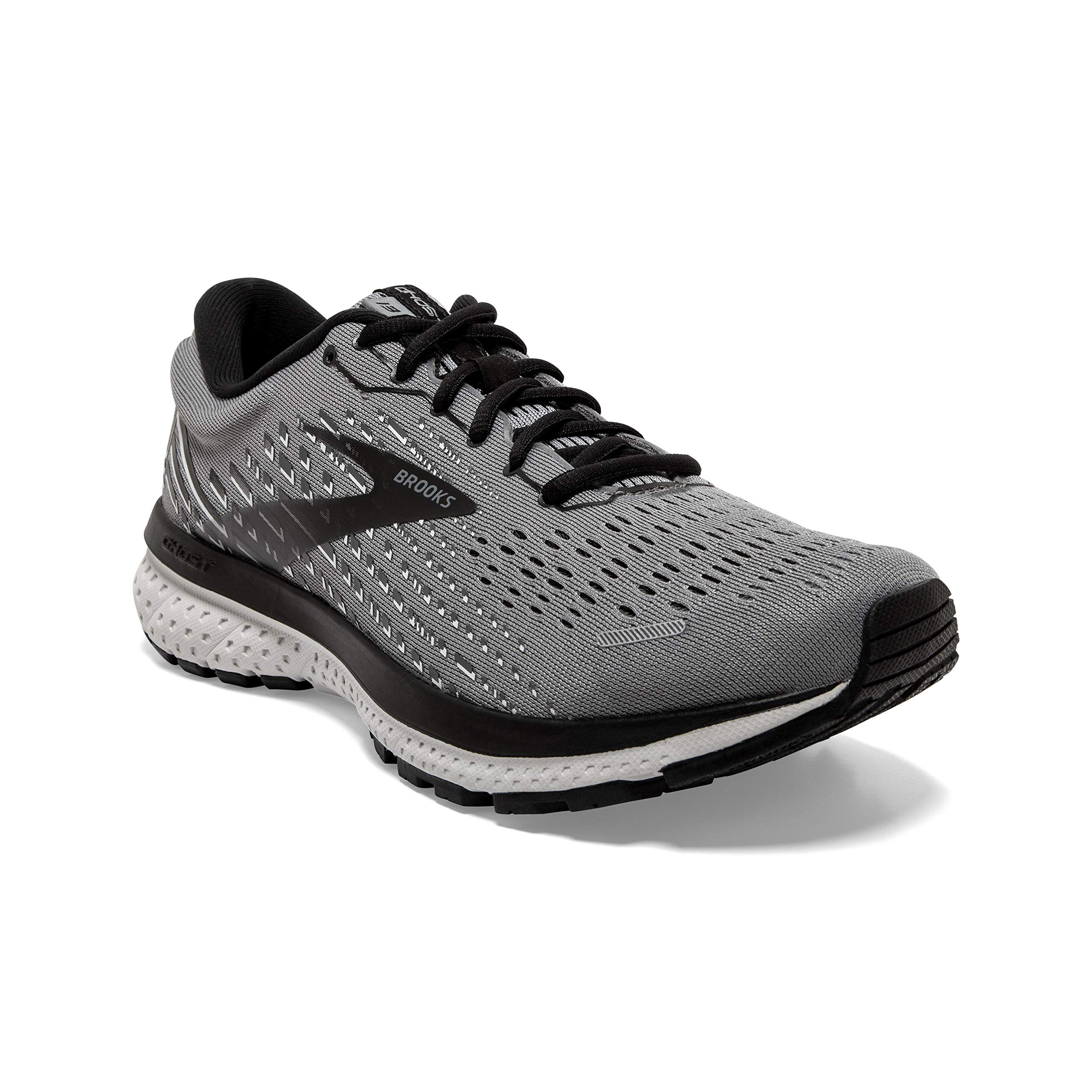 Men's Ghost 13 Running Shoe, Black Grey Stormy