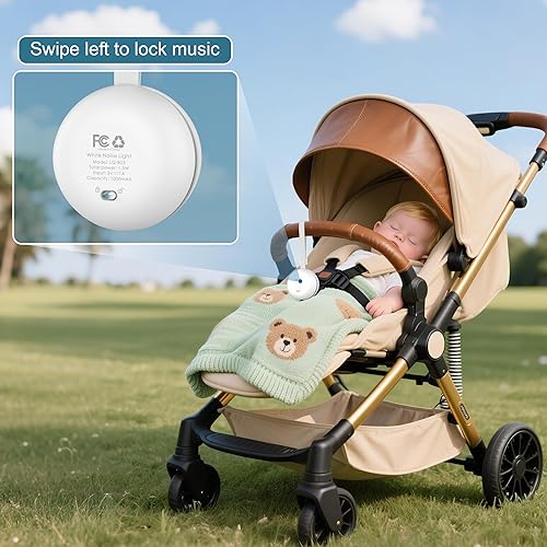 Miniatura 8 de Máquina de sonido portátil para bebés, niños y adultos, máquina de ruido blanco recargable por USB con función de temporizador, 18 sonidos suaves,