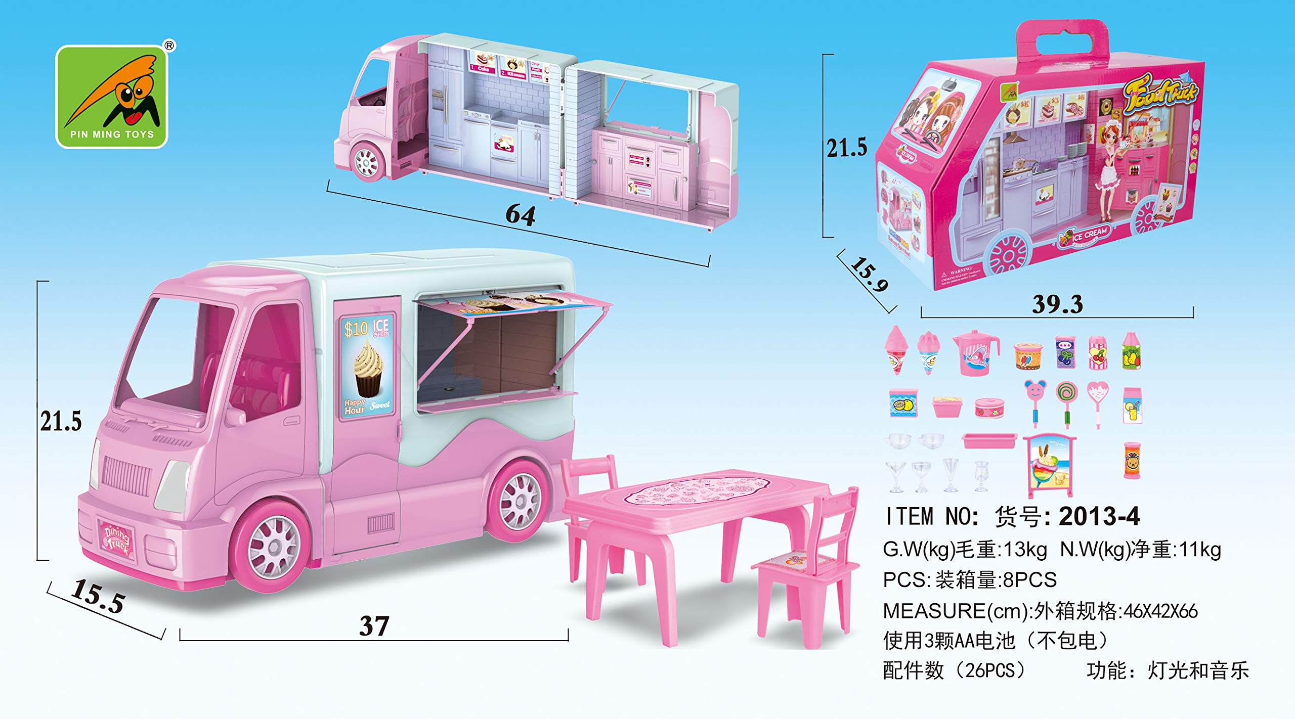 Ping Ming ToysIce-Cream Van Shop with Music and Light