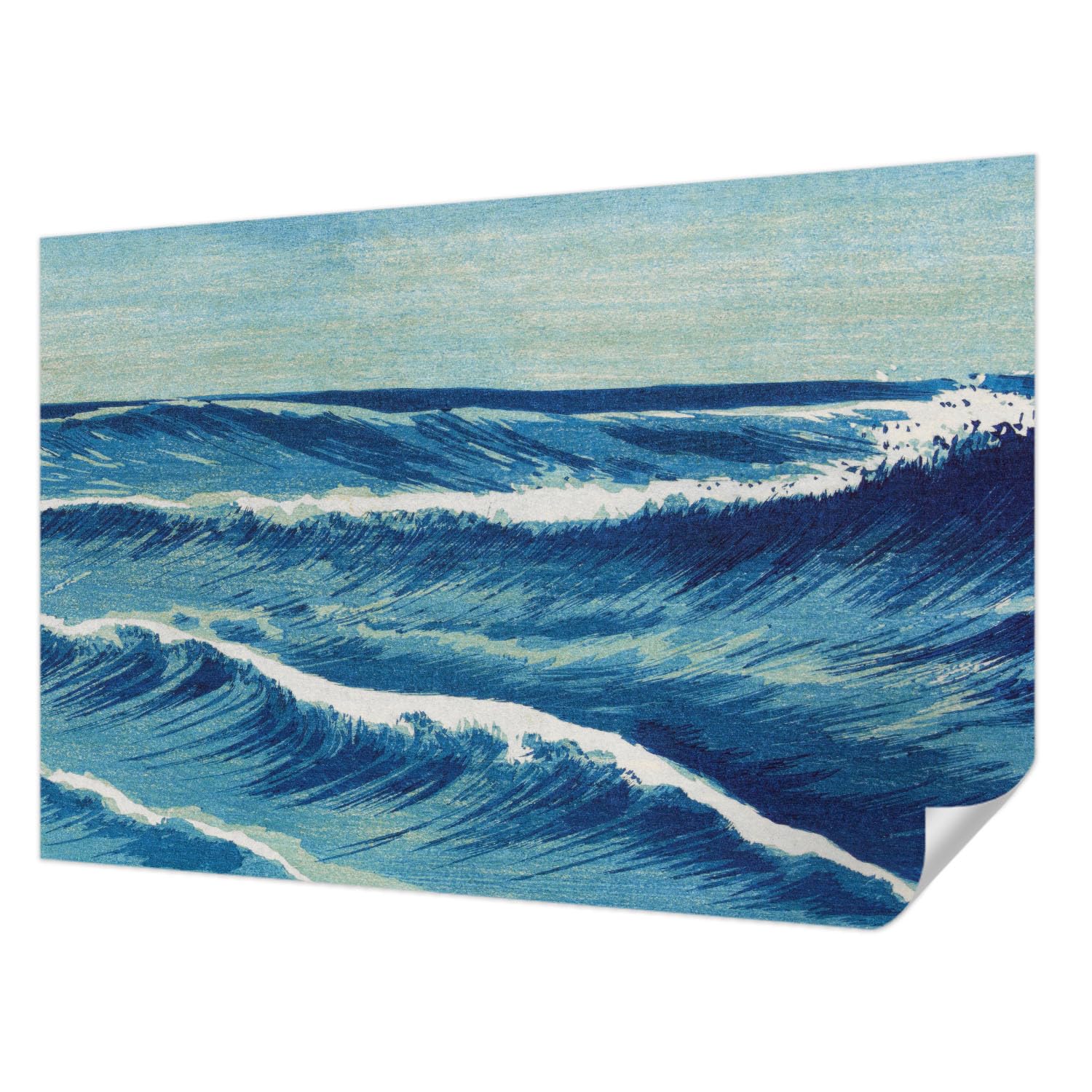 Papier peint adhésif vagues pour salon et chambre décoration moderne Tulup
