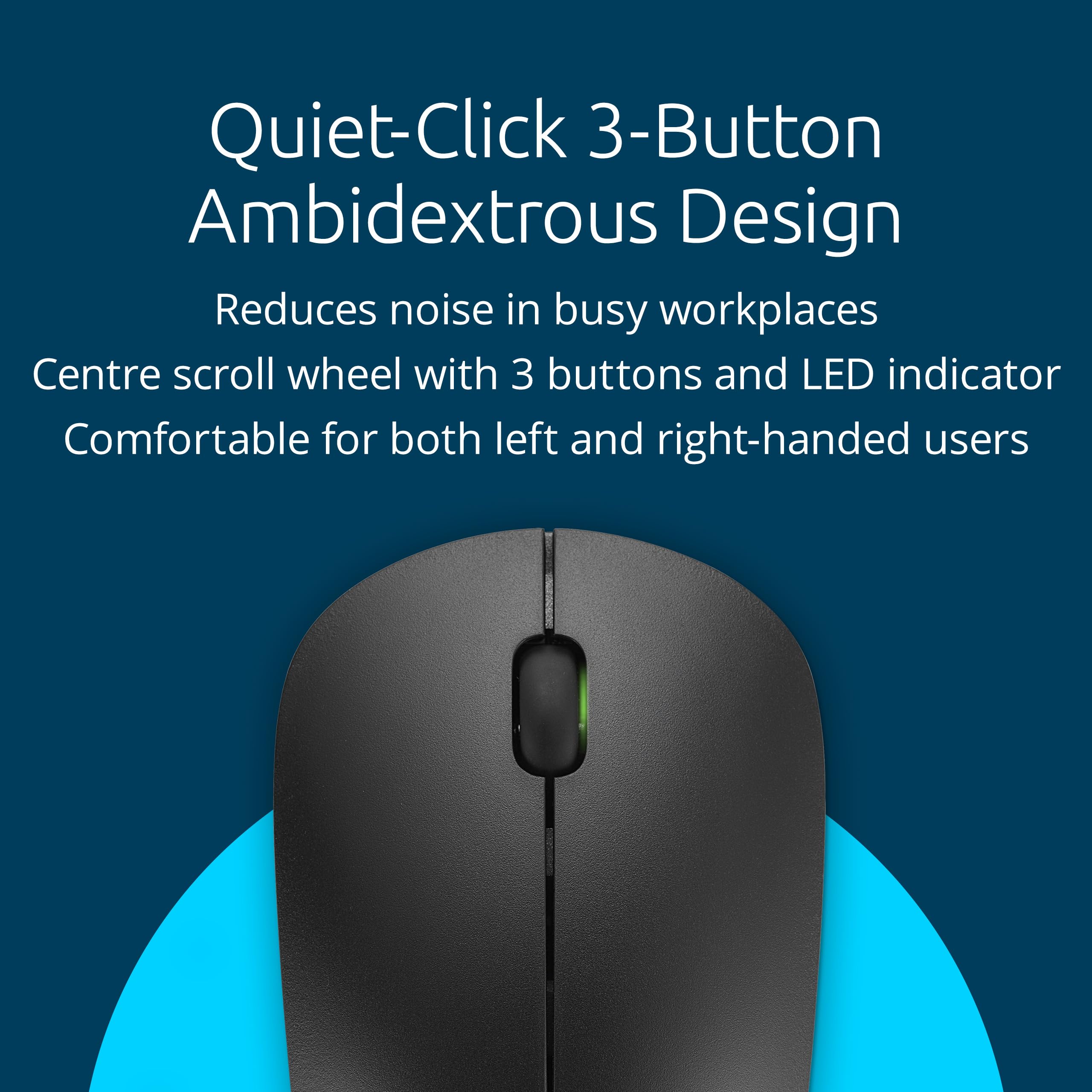 Kensington MY230 EQ Aufladbare Maus, kabellos, beidhändiges Design mit leisem klick, kompatibel mit Windows & macOS, PC-Maus aus 41% recyceltem Kunststoff (SCS)* (K75304WW)