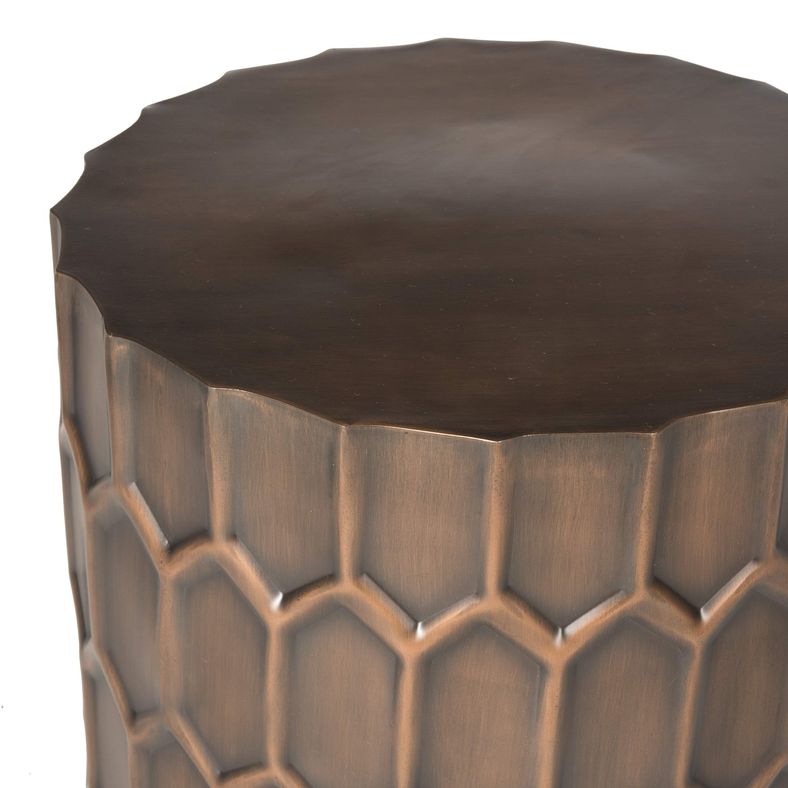 SAFAVIEH Home Collection Corey Antique Copper Side Table