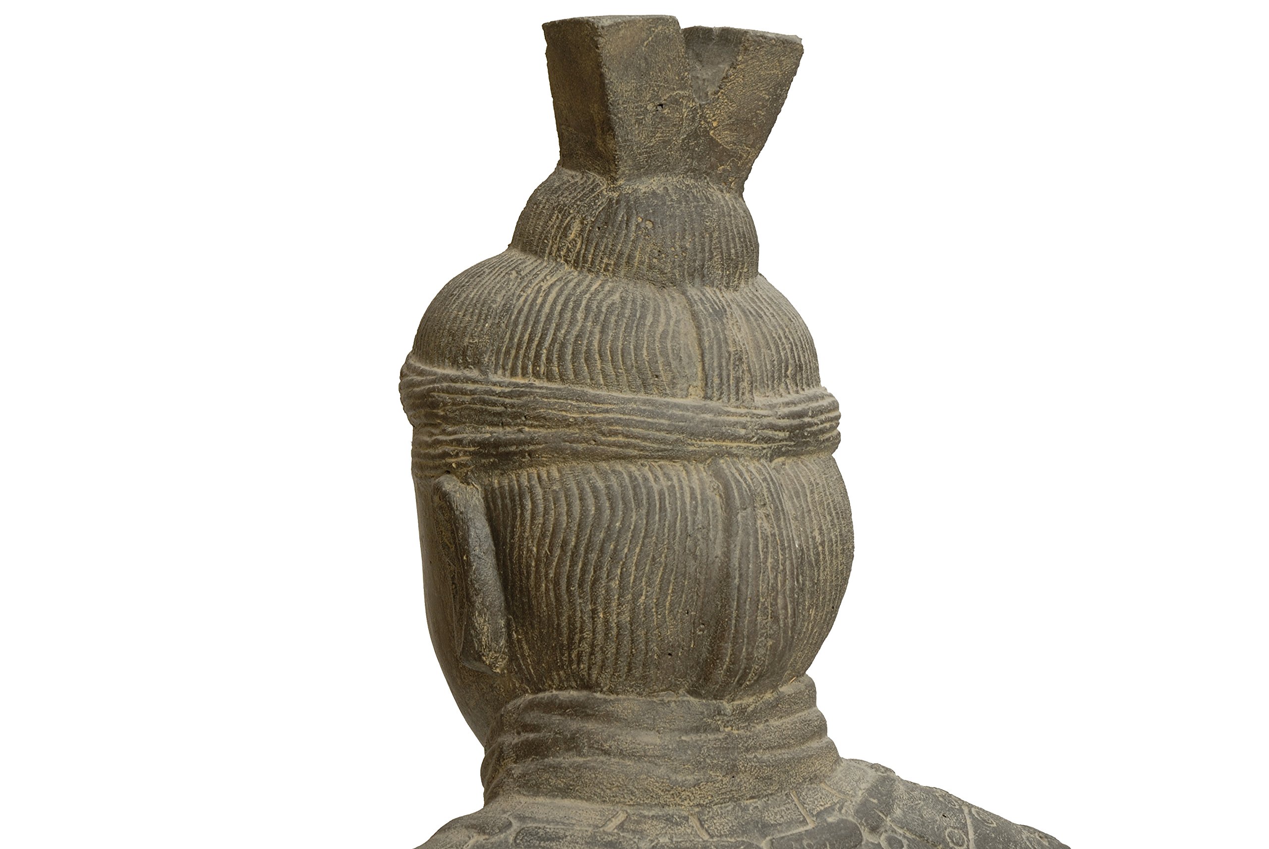 korb.outlet Figurka ogrodowa chiński żołnierz klęczący odlew kamienny/figurka wojownika terakota wojownika statuetka wojska 100 cm do domu i ogrodu