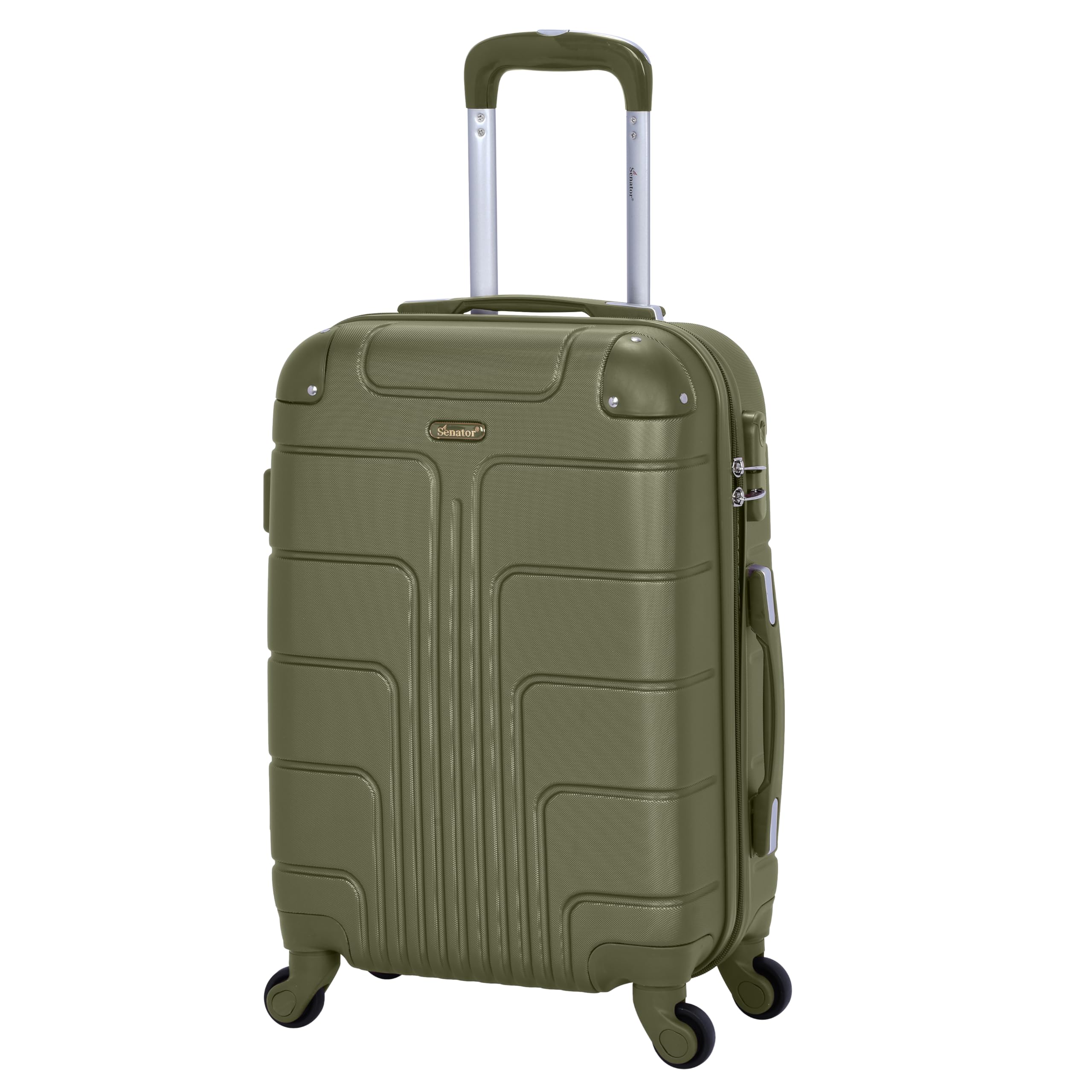 Hardside Carry on Luggage 20 Inches Small Suitcase on Wheels for Unisex A1012 | Ultra Lightweight cabin size luggage Carry on with Spinner Wheels 4 (Carry-On 20-Inch, Olive)