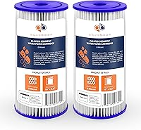 Aquaboon 5 Micron Pleated Sediment Filter 10x4.5 Whole House Replacement Cartridges 2-Pack - Fits FXHSC, R50-BBSA, Well Water Systems