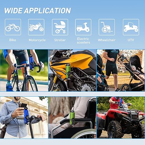 Miniatura 7 de Frokom Portavasos para motocicleta, soporte ajustable para botella de agua de bicicleta, tamaño universal de 1.95 a 2.75 pulgadas, soporte para