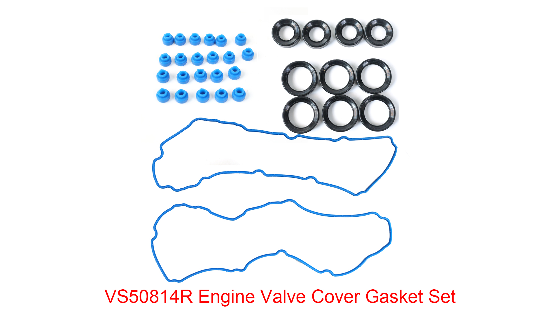 Image of VS50814R1 Engine Valve Cover Gasket Set Compatible with Ford F-150 14-18 | Fits for Explorer Police Interceptor Utility | 3.3L /3.5L V6 | Replace BR3Z6C535A /VS50722