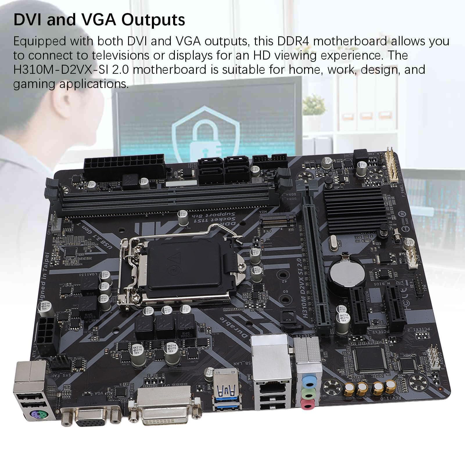Amazon.com: H310M D2VX SI 2.0 Motherboard M ATX, LGA 1151, 2