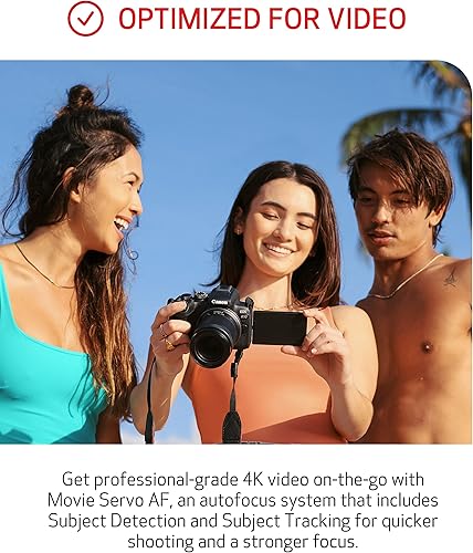 Miniatura 2 de Kit de creador de contenido Canon EOS R10, cámara sin espejo para vlogging con lente RF-S18-45mm F4.5-6.3 IS STM, trípode y micrófono estéreo,