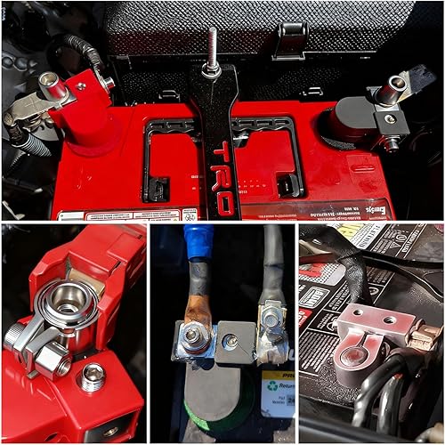 Miniatura 2 de Conectores de terminal de batería, terminales universales de batería de automóvil con collares adaptadores, conectores de batería para salidas de