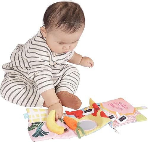 Miniatura 6 de Manhattan Toy Mini-Apple Farm - Libro de actividades suaves para bebés y niños pequeños con espejo de descubrimiento y mordedor texturizado