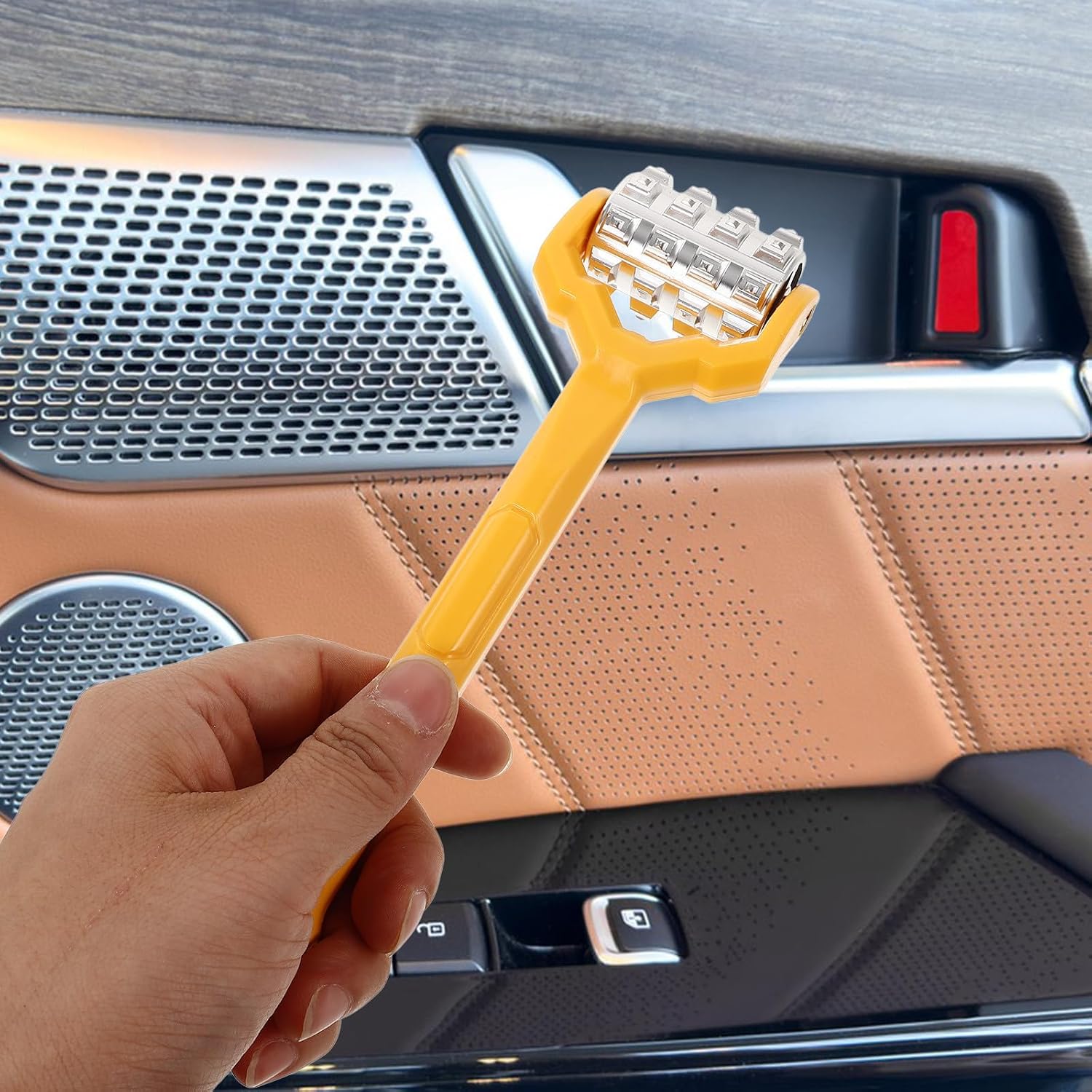 Wakauto Car Sound Deadening Roller Tool for Car Audio Soundproofing and Protecting Made of Sturdy PC and Aluminum Alloy with Comfortable Hand Grip