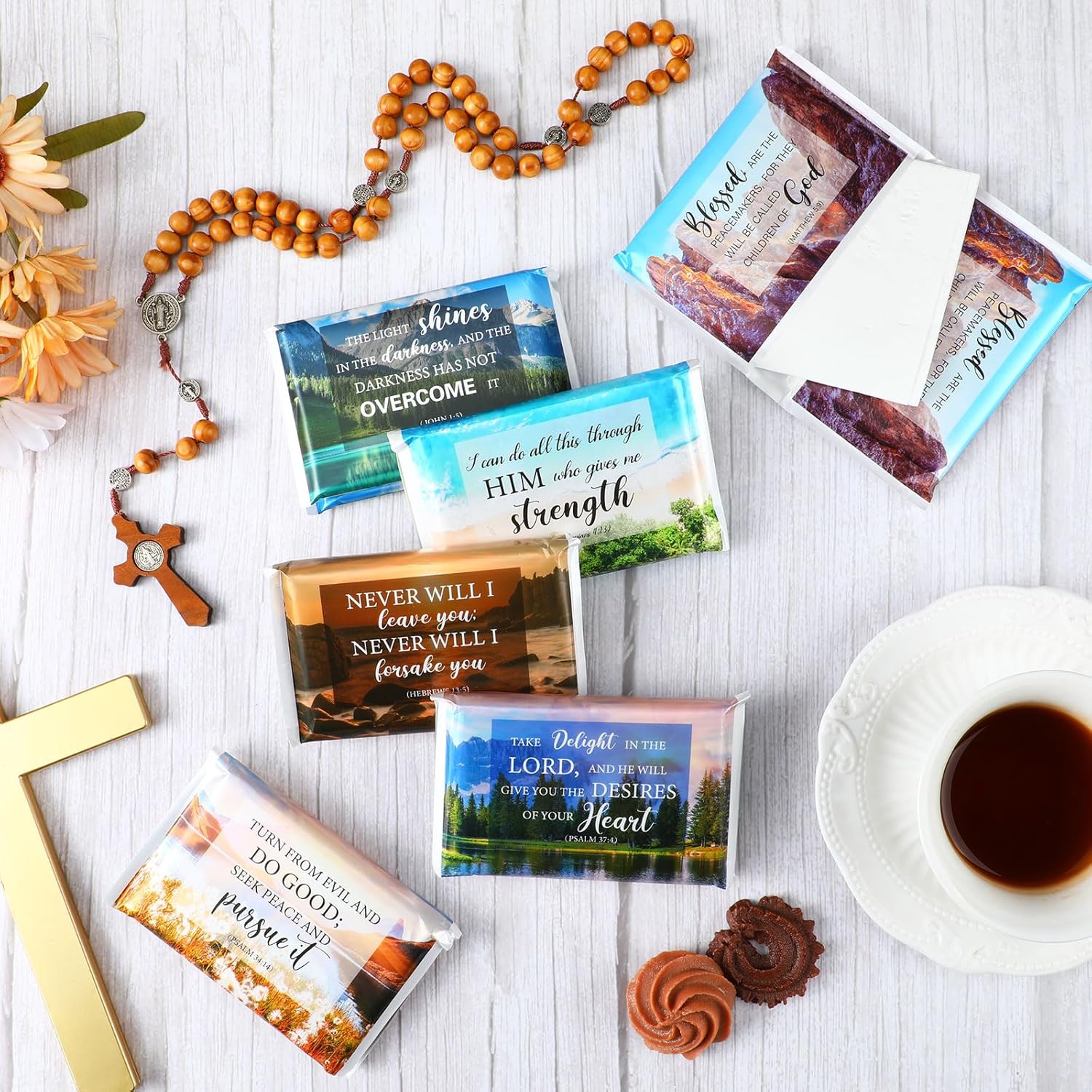 24 Packs Travel Size Tissue Pocket Slim Pack Facial 3 Ply Wallet Size Pocket Tissues for Travel Wedding Party Favors, 6 Styles(Biblical Landscape) thumbnail