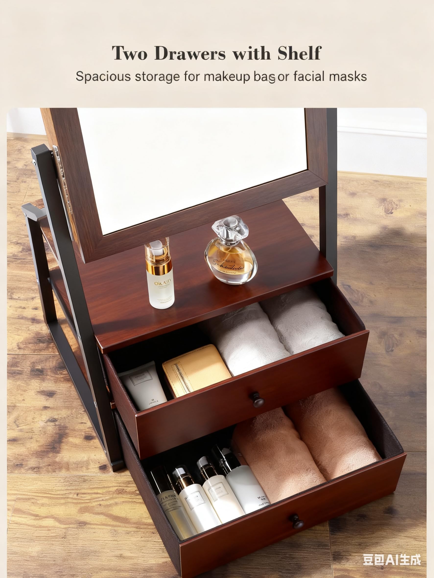 Amazon.co.jp: Nicetree ジュエリーキャビネット 全長ミラー付き