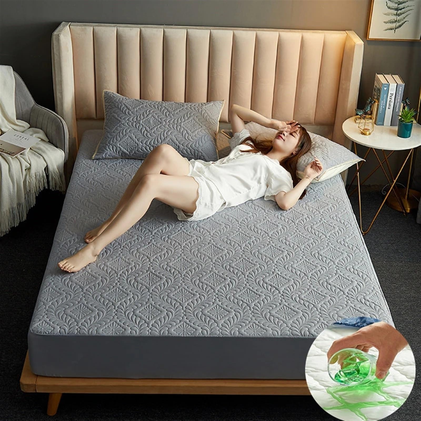 Protector Colchon Impermeable Sábana Impermeable for Cama Queen