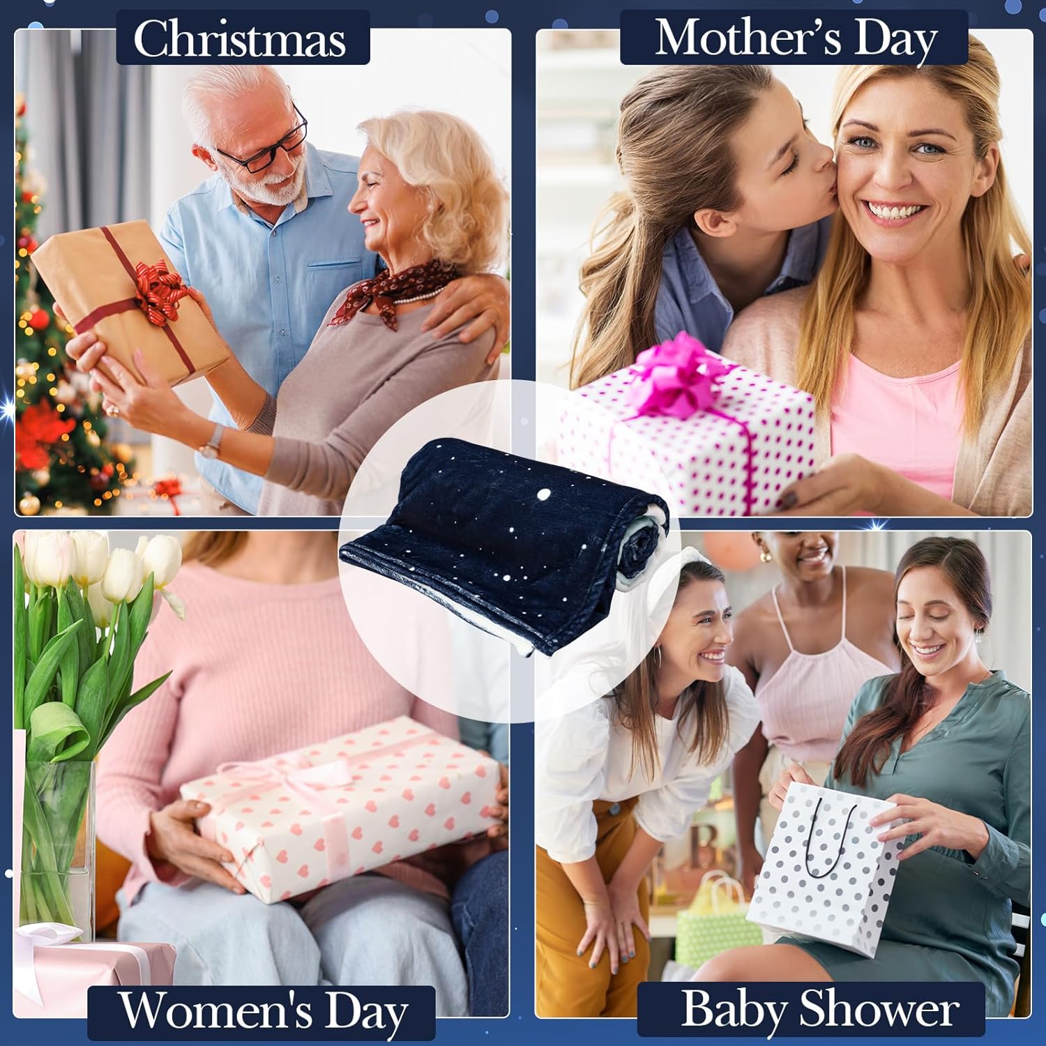 Tudomro Mom is Charging Blanket 1 Pack Funny Valentines Birthday Gifts for Mom 50"x 60" Funny Moms Blanket with Cute Panda Design Mothers Day Pregnancy Gift for Expecting Mama - Image 6