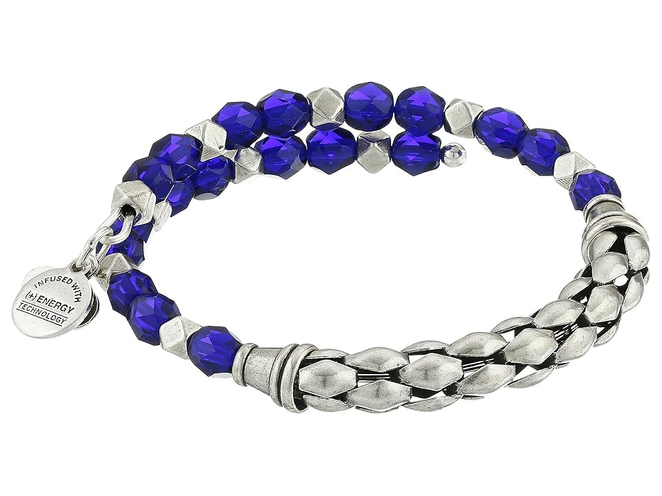 

Alex and Ani Calypso Beaded Wrap Bangle (Riptide) Bracelet, Blue