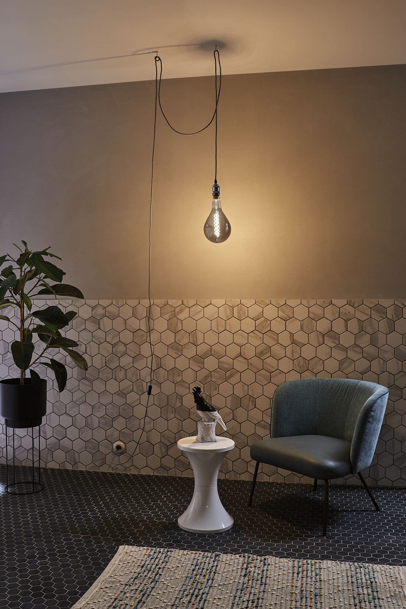 Paulmann 28858 Lampadina LED 1879 BigDrop filamento 150lm 7 W dimmerabile vetro opaco Vintage 1800 K E27