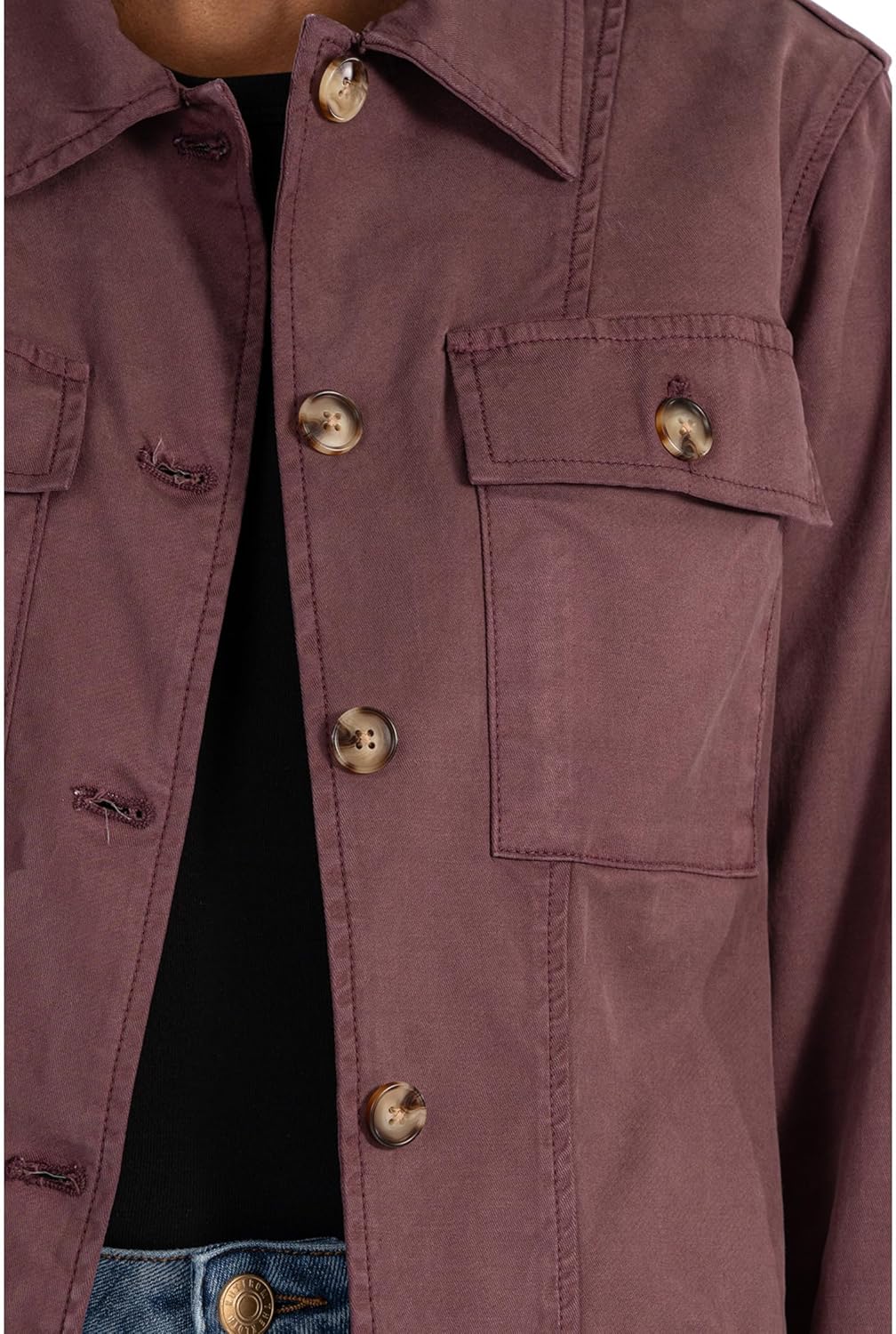 KUT from the Kloth womens Rosalyn Flap Pockets Trucker Jacket - Image 4