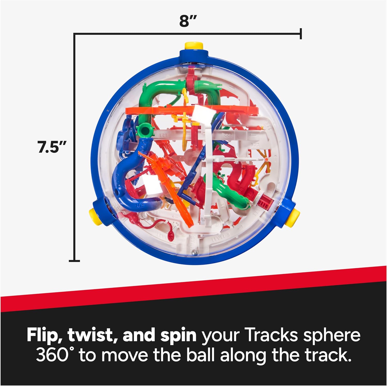 Rubik’s Cube, Rubik’s Tracks 150 3D Gravity Maze & 3D Puzzle Game with 150 Obstacles, STEM Toy Problem-Solving Brain Teaser, Fidget Toy, Sensory Puzzle for Adults, Teens, Kids, for Ages 8 & Up