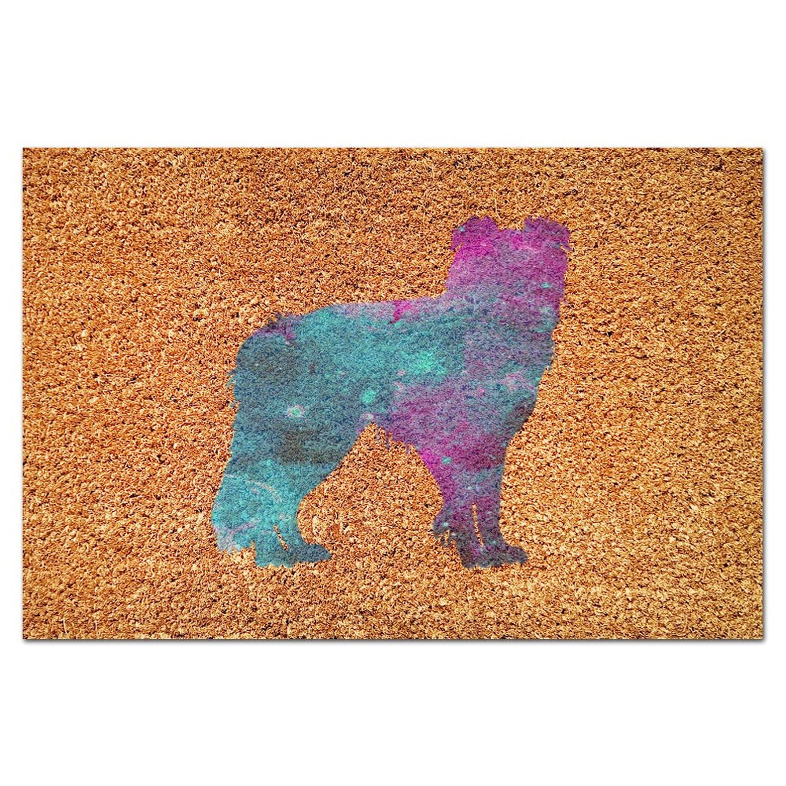 Tapis coco Border Collie pour accueillir vos invités sur la terrasse