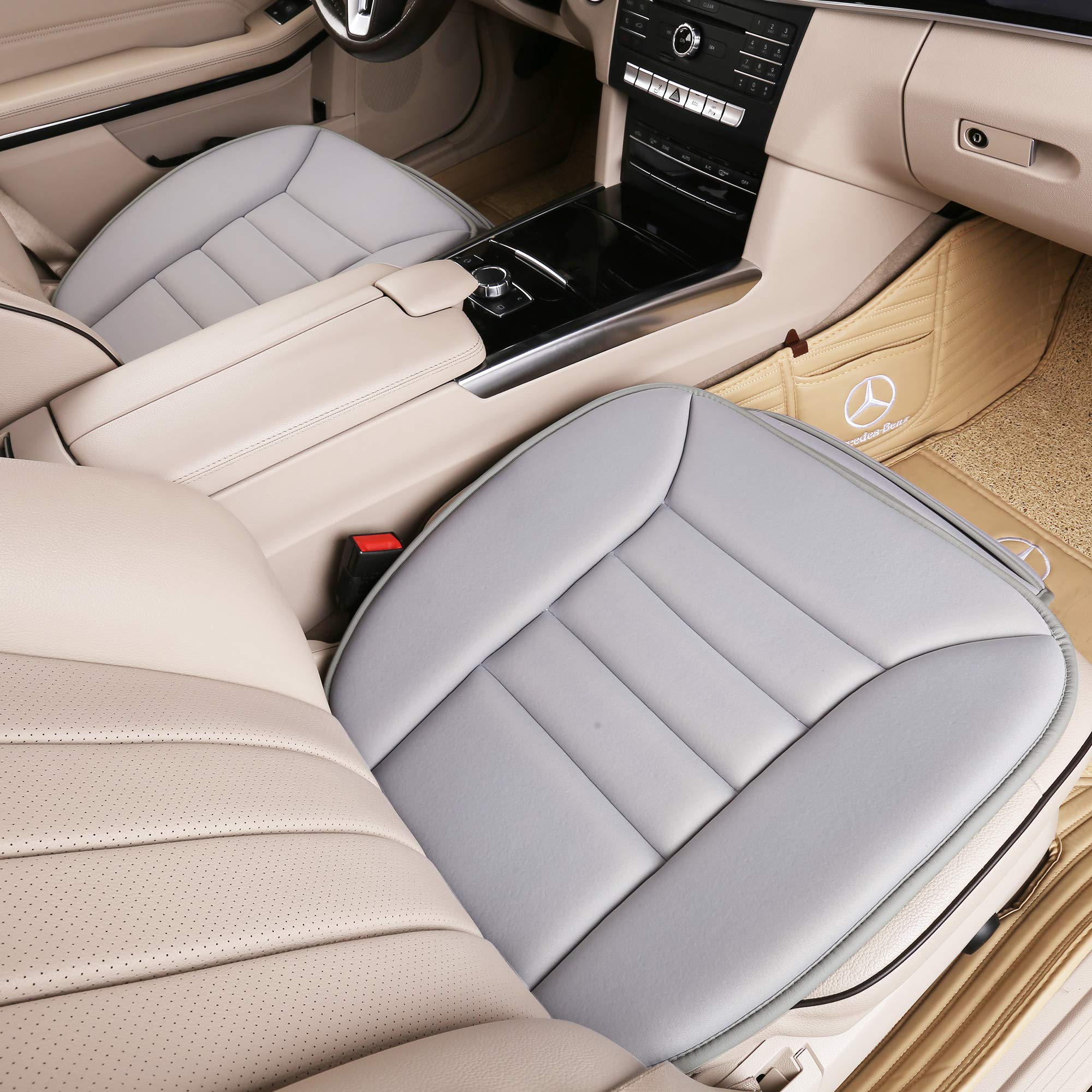 Lofty Aim Cuscino per seggiolino auto, cuscino in memory foam per auto, ufficio e casa (grigio, 1 pezzo).