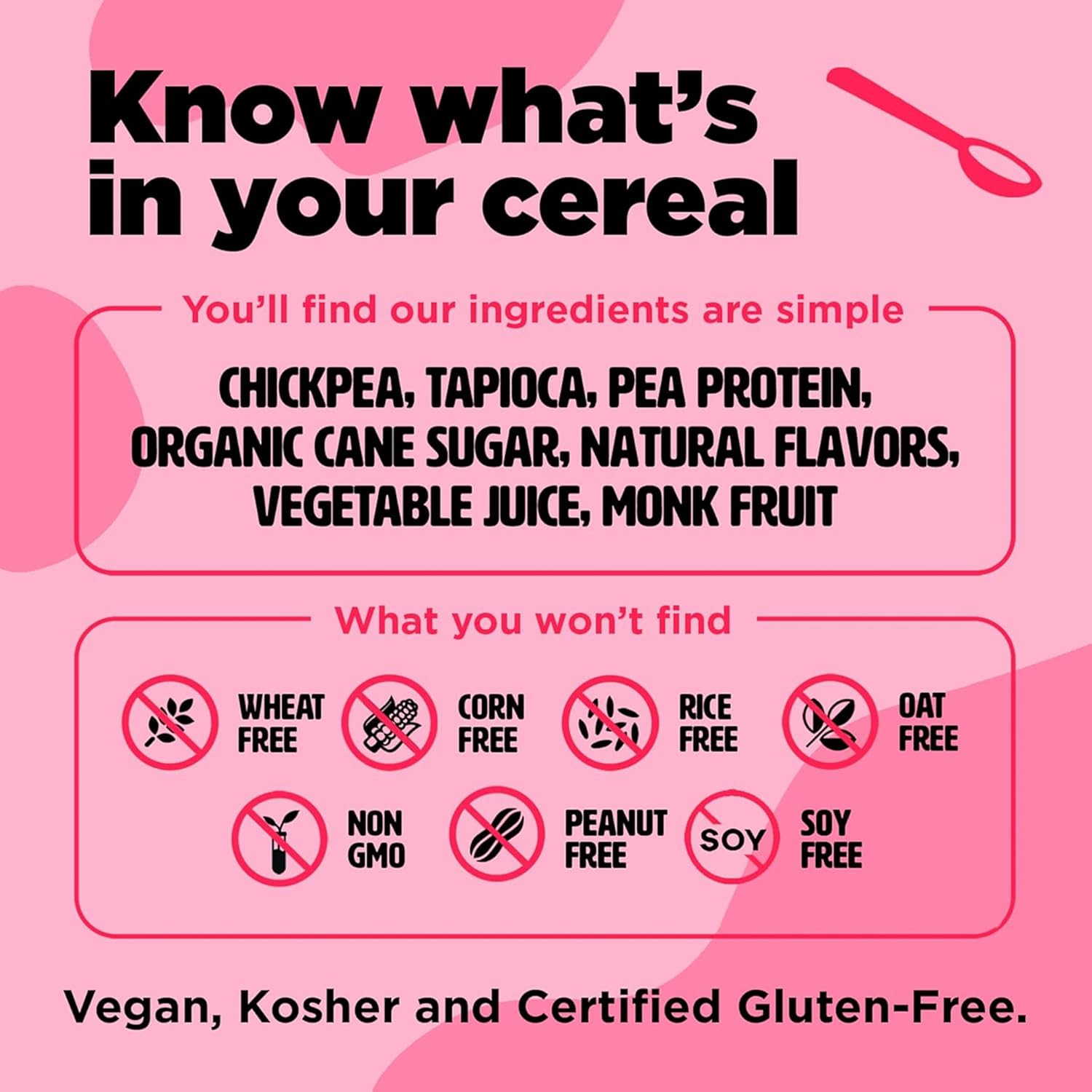 Three Wishes Grain-Free Protein Breakfast Cereal - 8g Protein and 3g Fiber - Healthy, Low-Sugar Breakfast Cereal, Gluten Free, Vegan-Friendly, Non-GMO, Organic Cane Sugar - Strawberry, 6-Pack