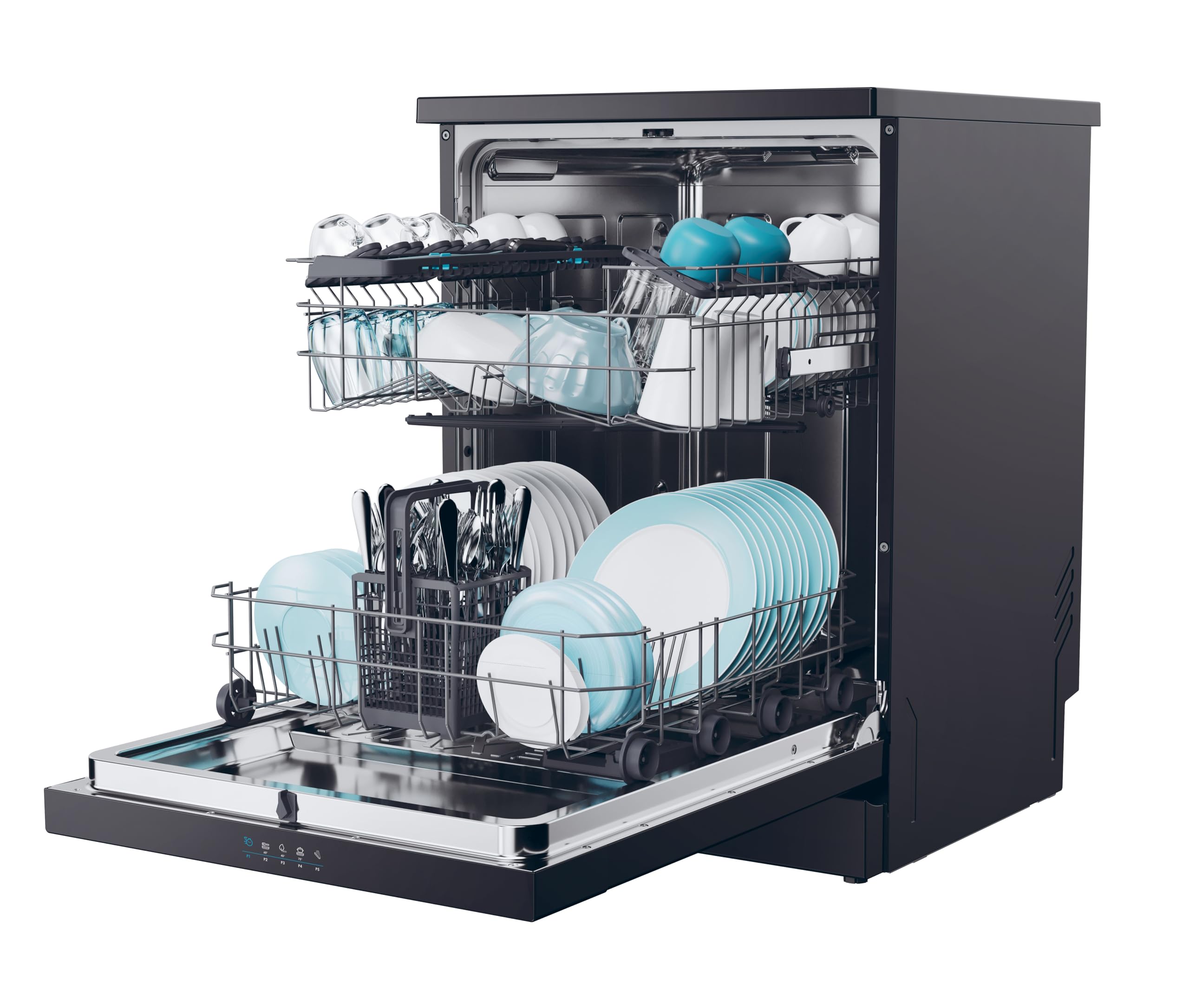 Candy Rapido CF 3E9L0B 13 Place Setting Dishwasher - Black — view 4