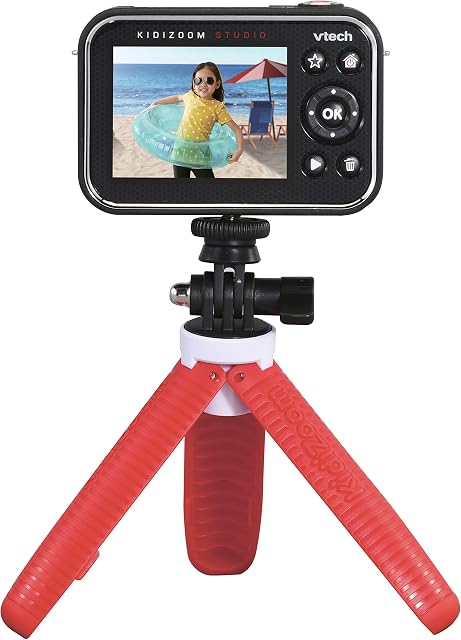 VTech KidiZoom Studio (Red), Video Camera for Children with Fun Games, Kids Camera with Special Effects, Kids Digital Camera with Rechargeable Battery, Action Camera for Boys and Girls from 5 Years +
