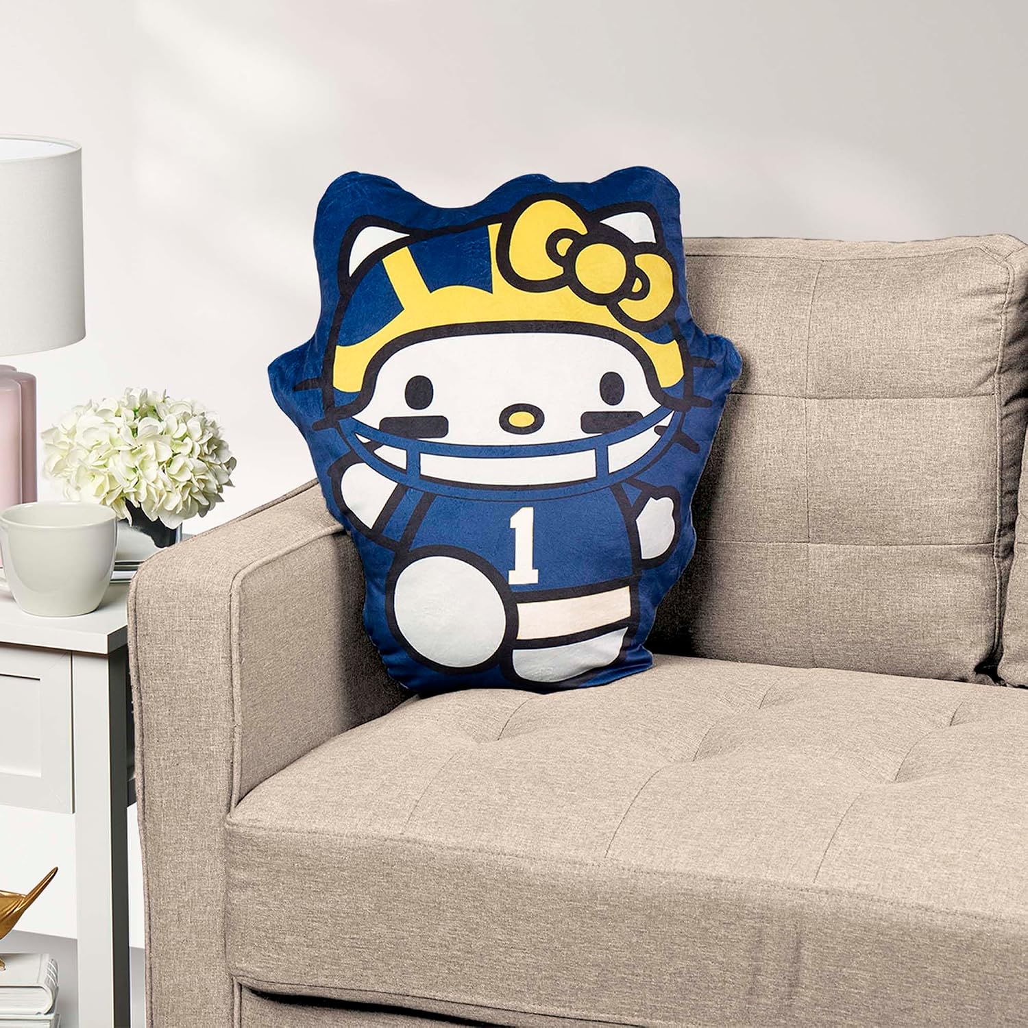 Hello Kitty NCAA Football Player Cloud Pal Pillow, Officially Licensed 23 Inch Soft Collectible