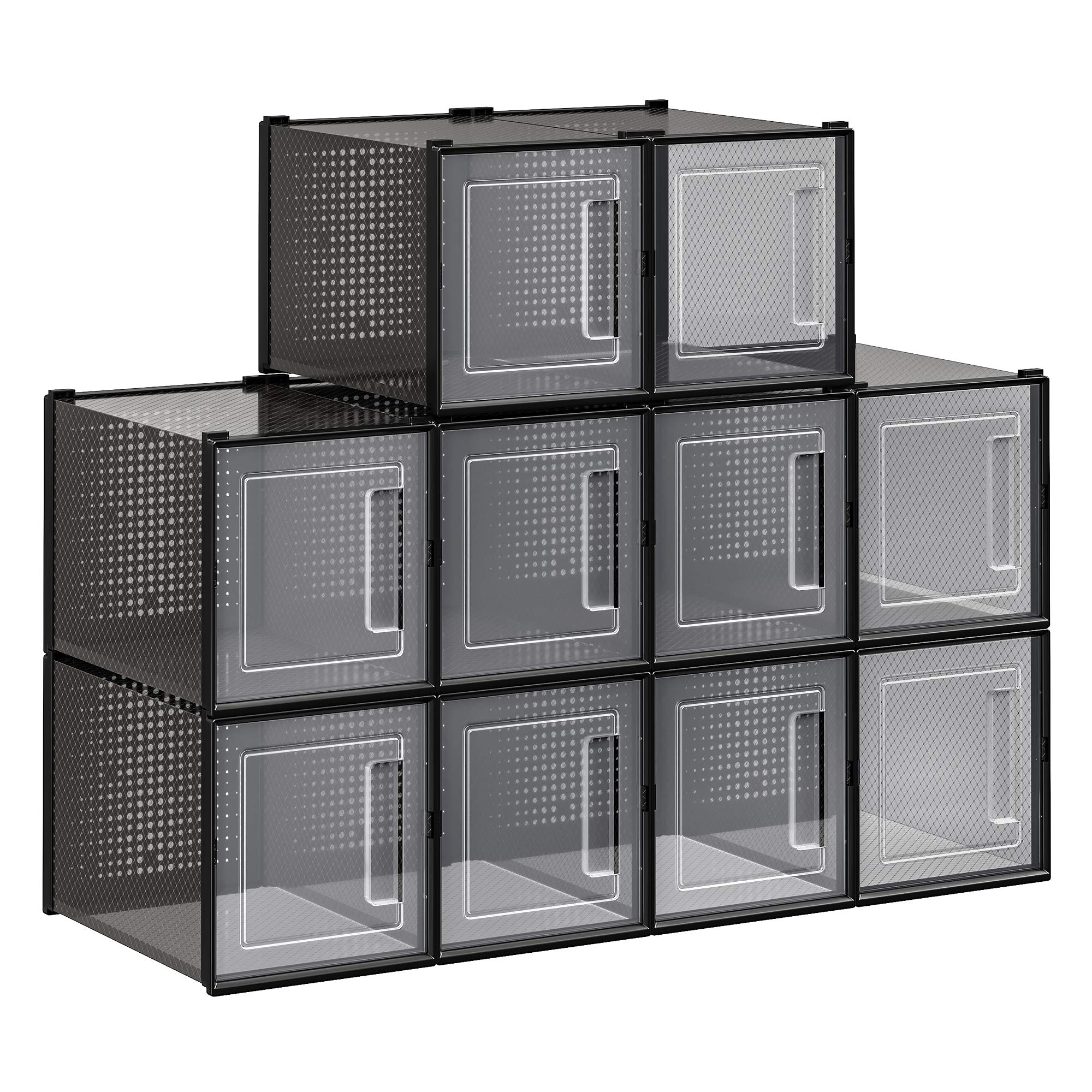 Songmics Plastic Shoe Boxes Tall Shoe Storage Organizers For High