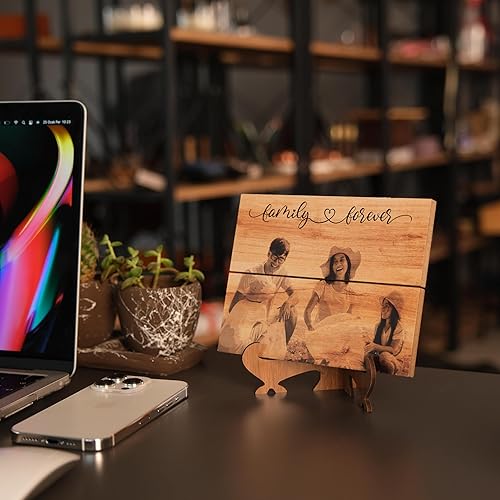 Miniatura 5 de Foto impresa personalizada en madera de tu imagen, arte de pared rústico personalizado para parejas, impresión de imagen grabada en madera, regalo