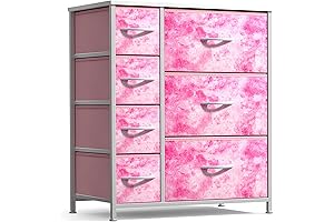 7-Drawer Dresser for Baby Girl Storage Unit