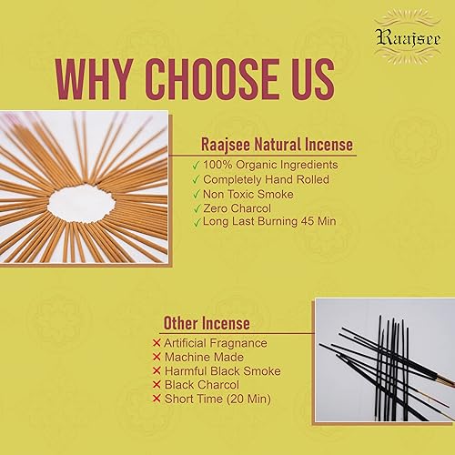 Miniatura 3 de Raajsee Varitas de Incienso de Citronela 100 gm Paquete - 100% Puras Orgánicas Naturales Enrolladas a Mano Libres de Químicos - Perfectas para