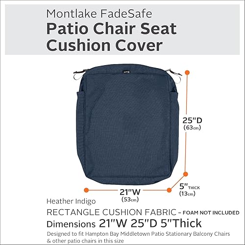 Miniatura 5 de Classic Accessories - Funda de cojín Montlake para banca de patio, Beige antiguo