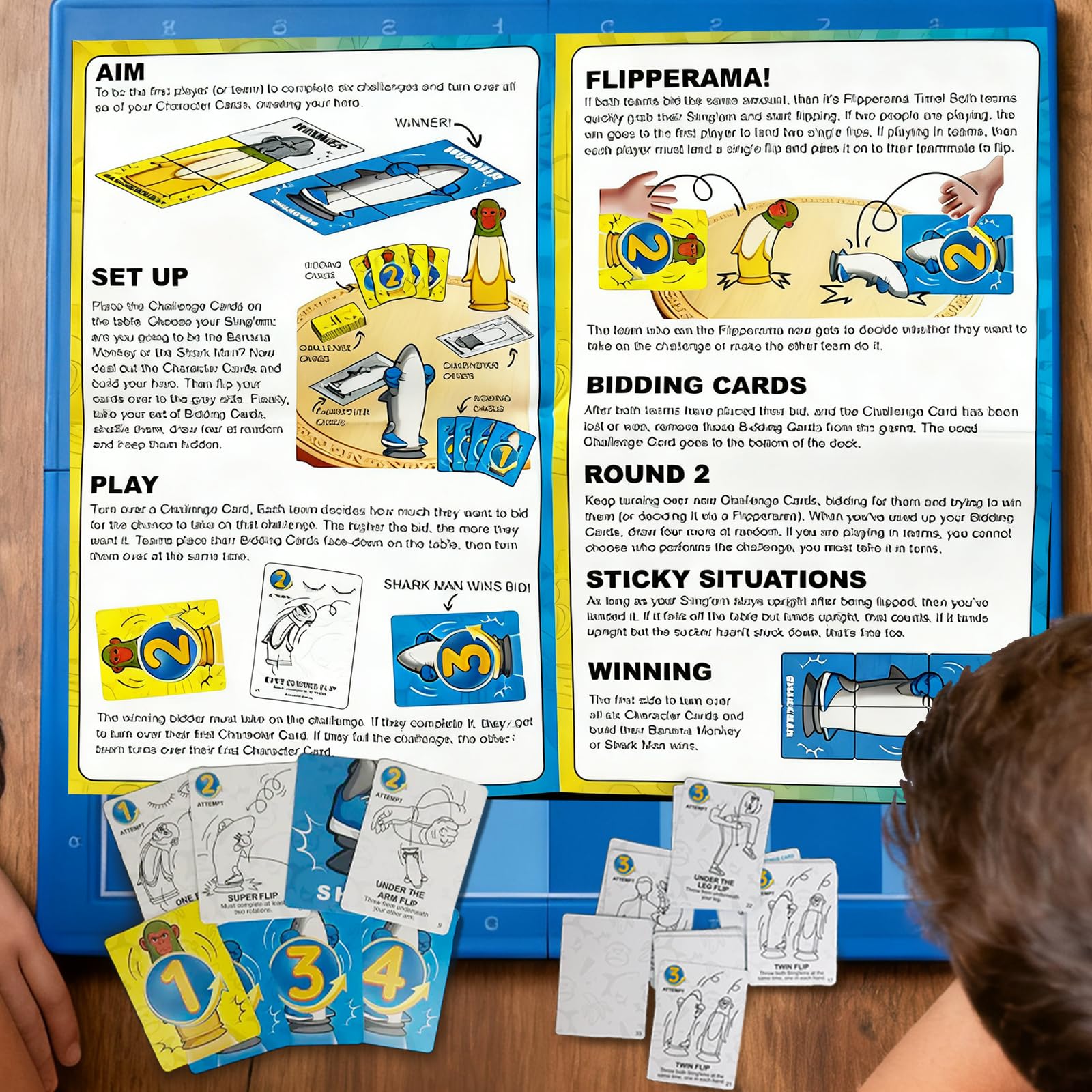 Juego de Desafío Flip, Italian Brainrot, Tralalero Tralala VS Chimpanzini Bananini, Juegos de Mesa Familiar, Juego de Fiesta de Desafíos para Adultos, Desafío Flip
