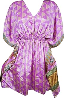 Image of Mogul Interior Women Beachwear Short Beach Coverups Kaftan Casual Caftan Dress Swimwear cover ups