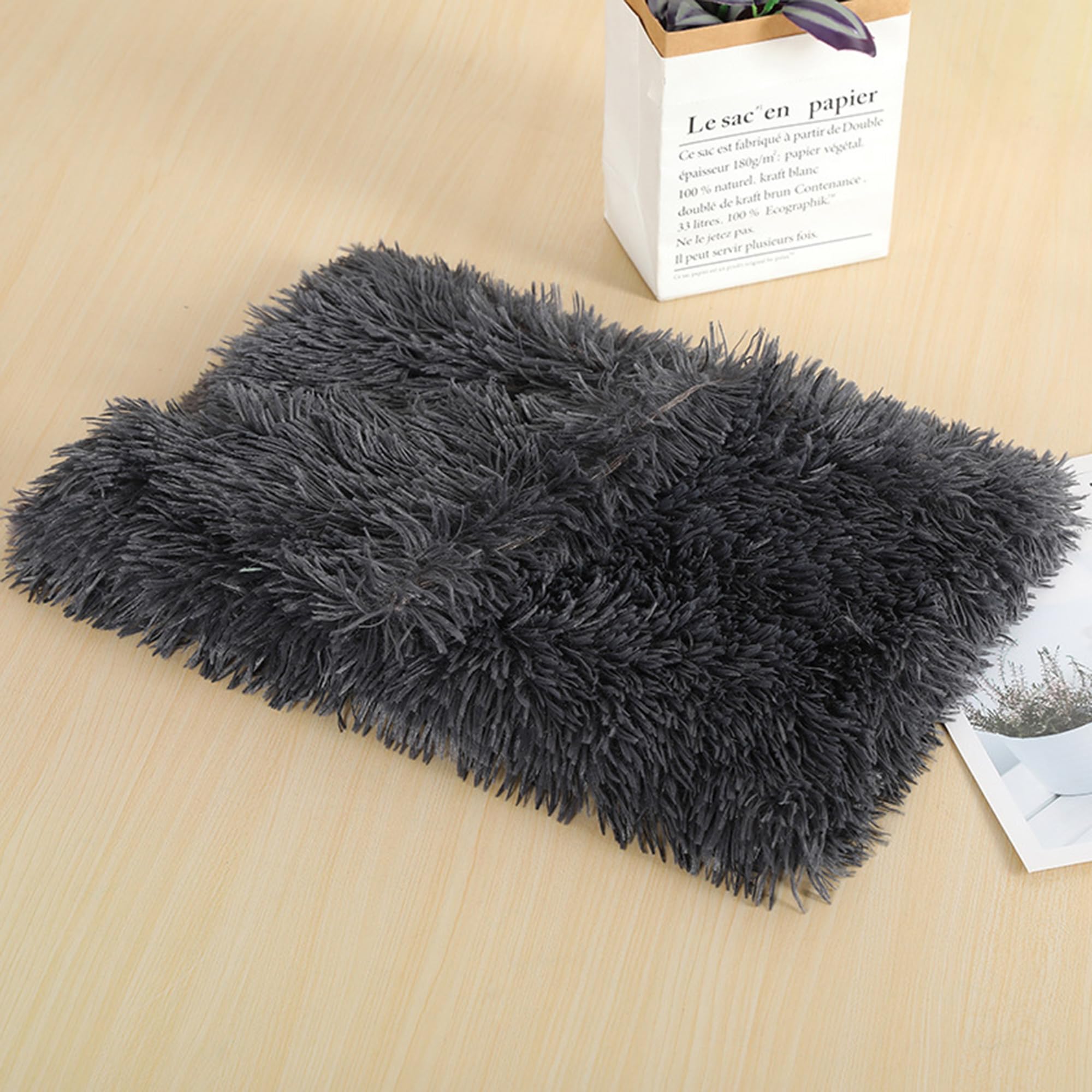 Coperta calda per animali domestici, lavabile in lavatrice, coperta per cani e animali domestici, protezione per mobili, ideale per divani, seggiolini auto, interni (grigio scuro, 2 pezzi, 127