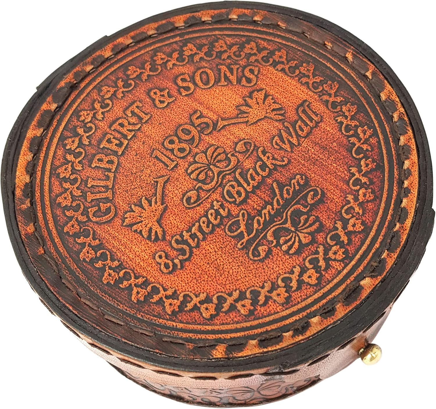Boussole à cadran solaire en laiton antique et cuivre, réplique de montre, boîte cadeau