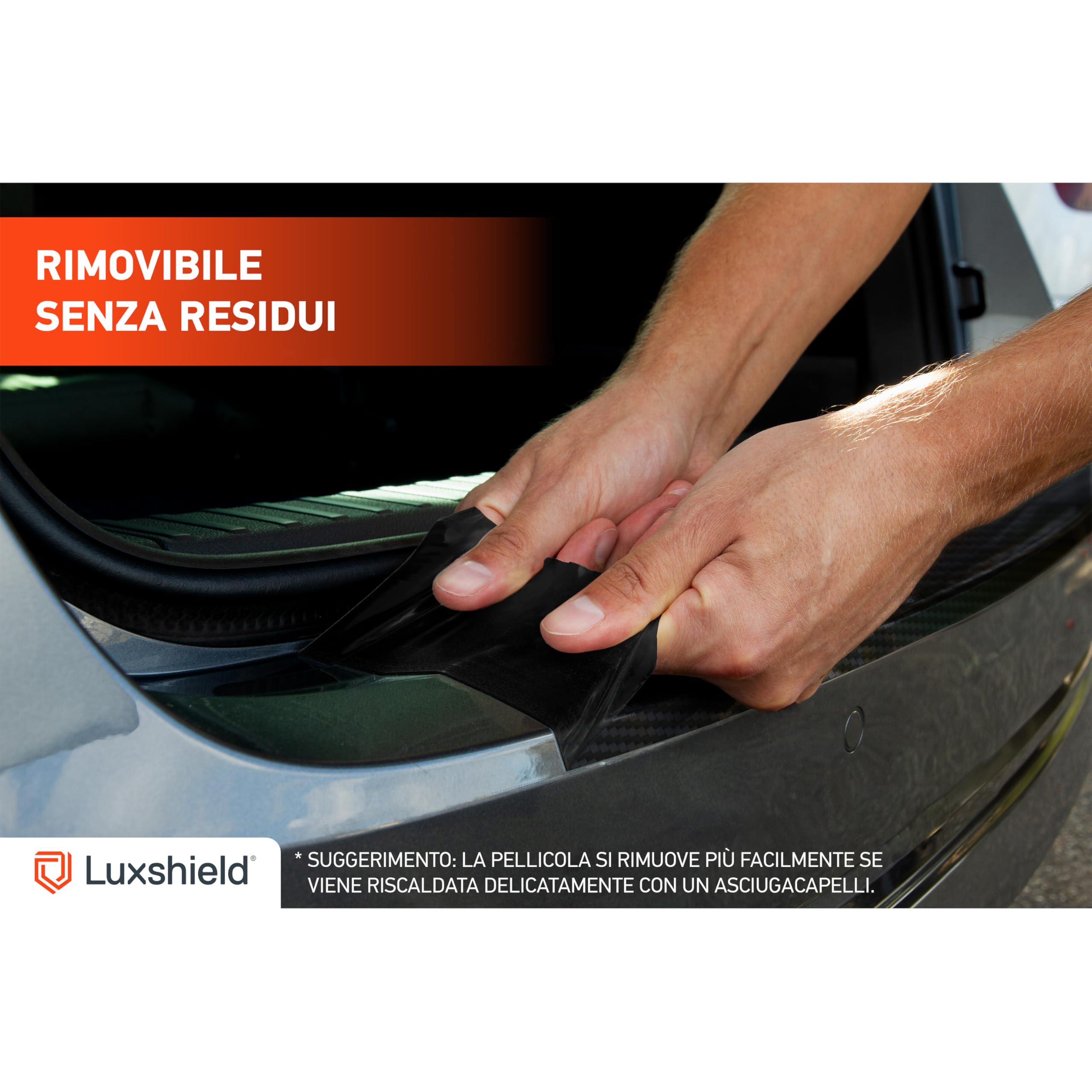 Luxshield Pellicola Protettiva per Bordo di Carico Honda Jazz 4 IV 2020-2026 Carbonio Nero