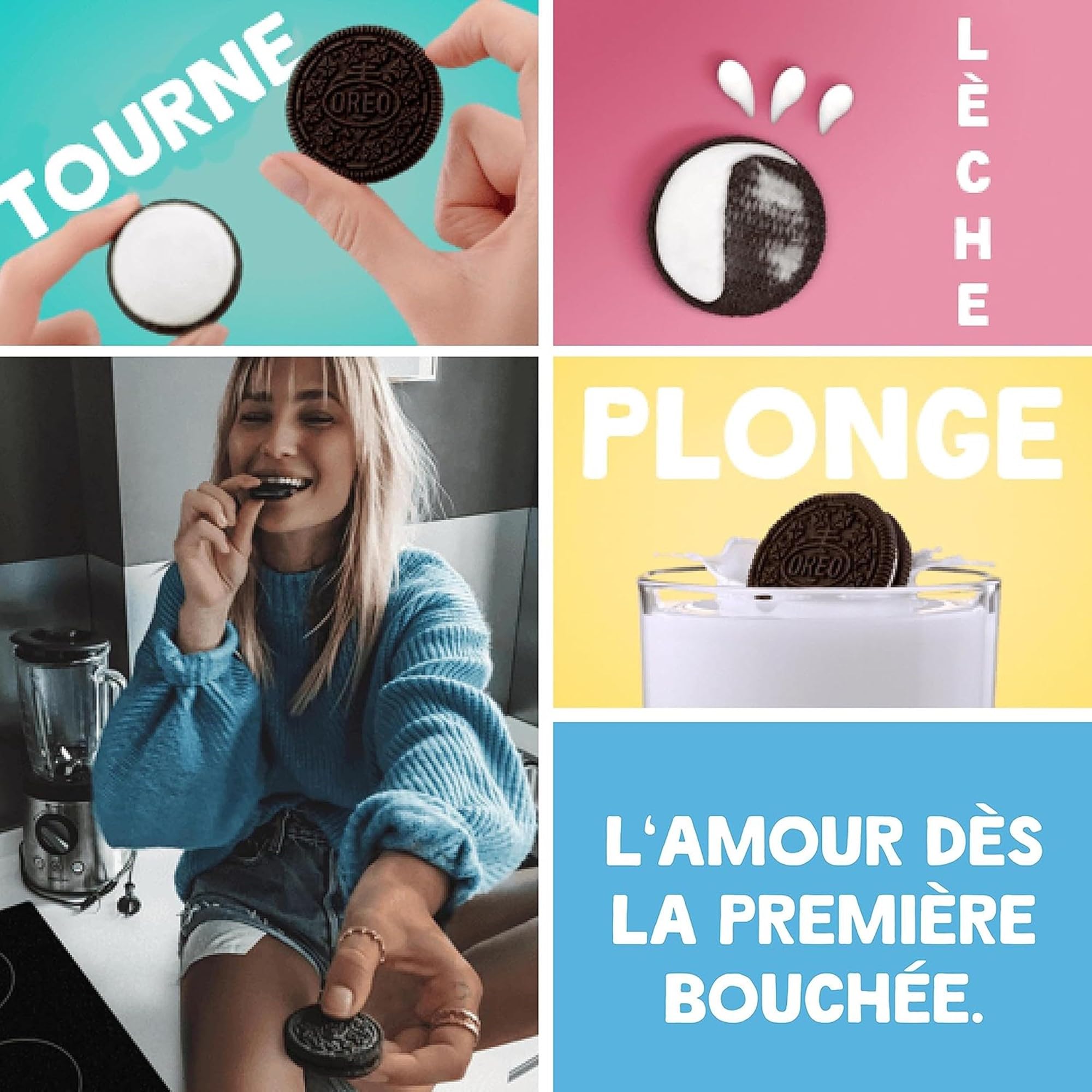 OREO - Oreo Original - 12 Boîtes de 5 Sachets de 4 Biscuits Oreo - Biscuit Cacaoté Fourré Goût Vanille - Lot de Biscuits en Sachets Individuels - Idéal à Emporter pour un Goûter Gourmand - Lot 12x220g