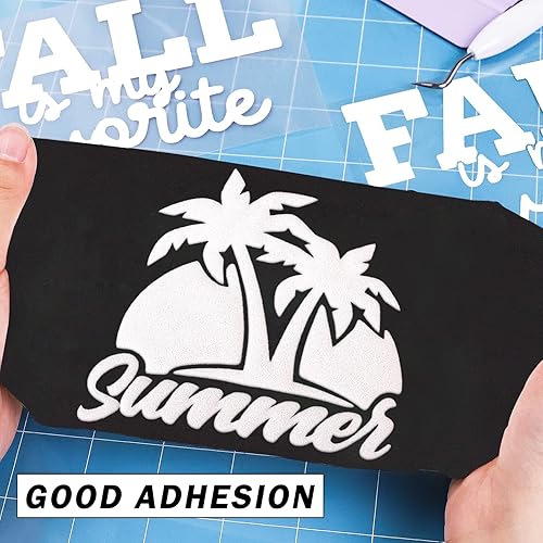 Miniatura 3 de V C VACREER - Vinilo de transferencia de calor de vinilo 3D Puff HTV para camiseta, vinilo blanco para planchar de 10 x 6 pies, rollo de