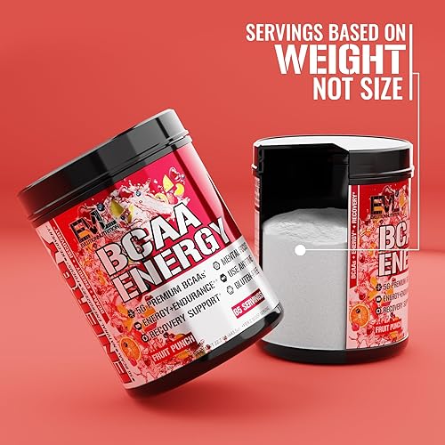 Miniatura 31 de Evlution Nutrition BCAA Energy - Suplemento de aminoácido energizante de alto rendimiento para el desarrollo muscular, recuperación, resistencia y