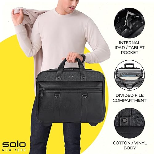 Miniatura 2 de Solo Macdougal - Funda con ruedas para laptop de 173 pulgadas Negro Rodillo