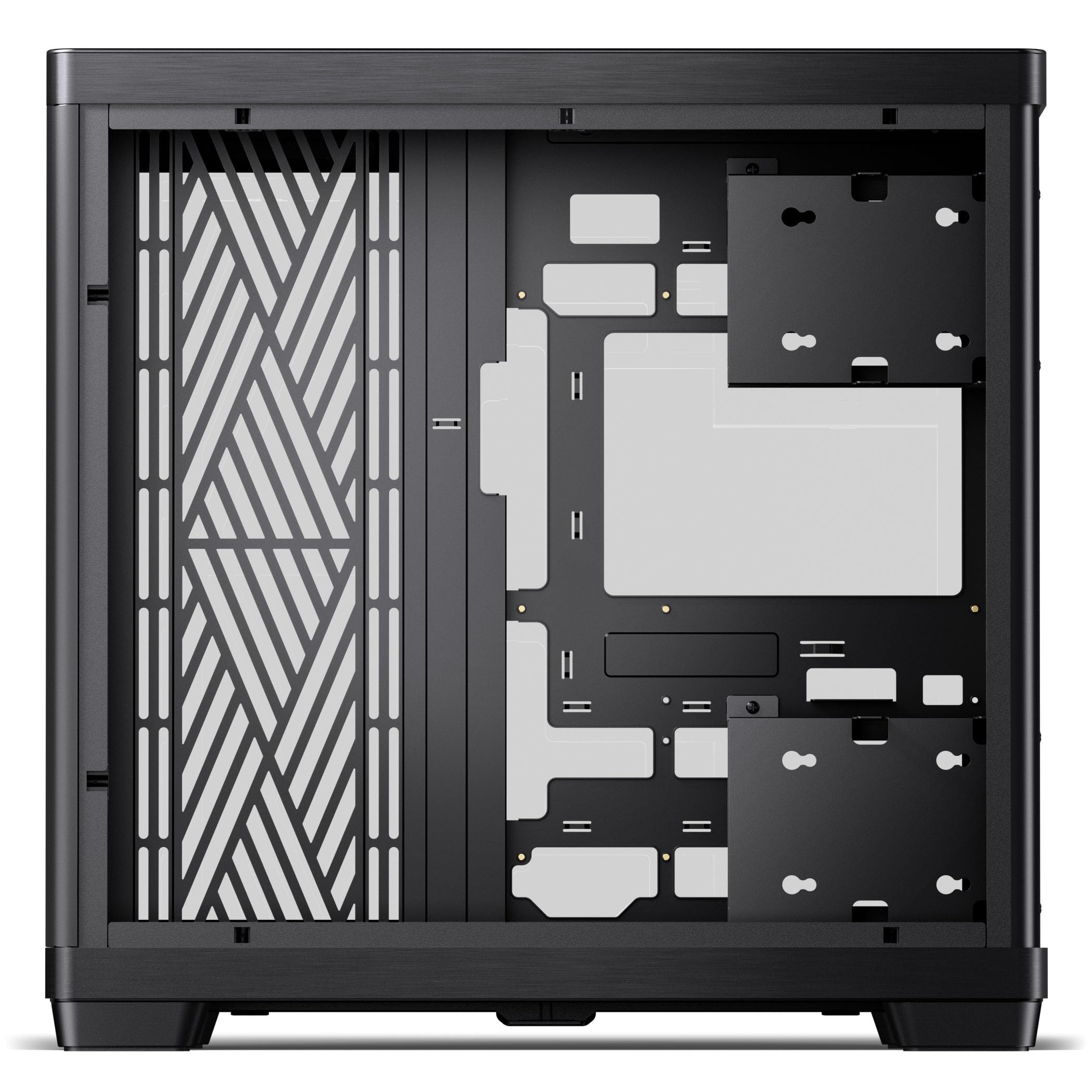 Jonsbo TK-4 PC-Gehäuse Schwarz | ATX Midi-Tower mit Panoramic Tempered Glass für 420 mm Radiatoren & 460 mm GPUs – Ready für Custom Loops