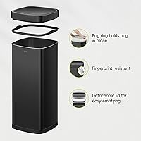 Vista 8 de EKO EcoSmart 80L / 21.1 Gallon Motion Sensor Trash Can – Tall, Large Touchless Automatic Kitchen Garbage Bin with Soft-Close Lid for Home or Office