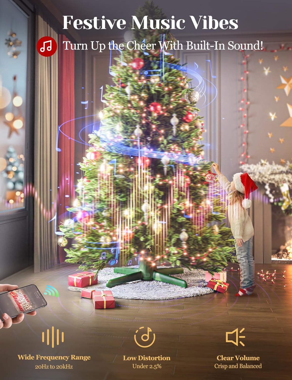 Musical ‍Rotating Christmas Tree Stand