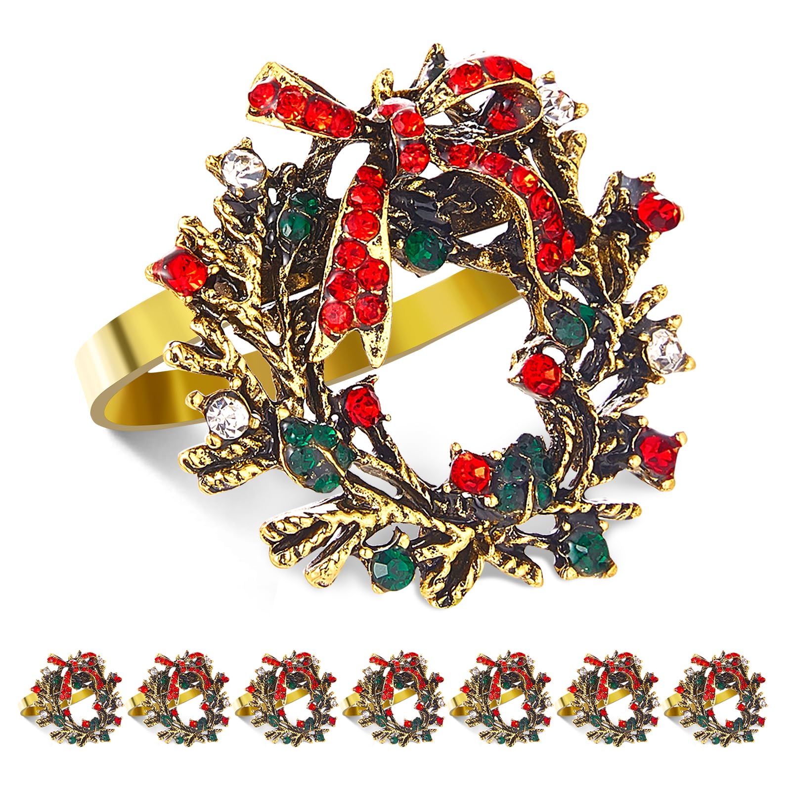 Christmas Snowflake Napkin Rings - Set of 8 -26 Christmas Snowflake Napkin Rings - Set of 8 -26