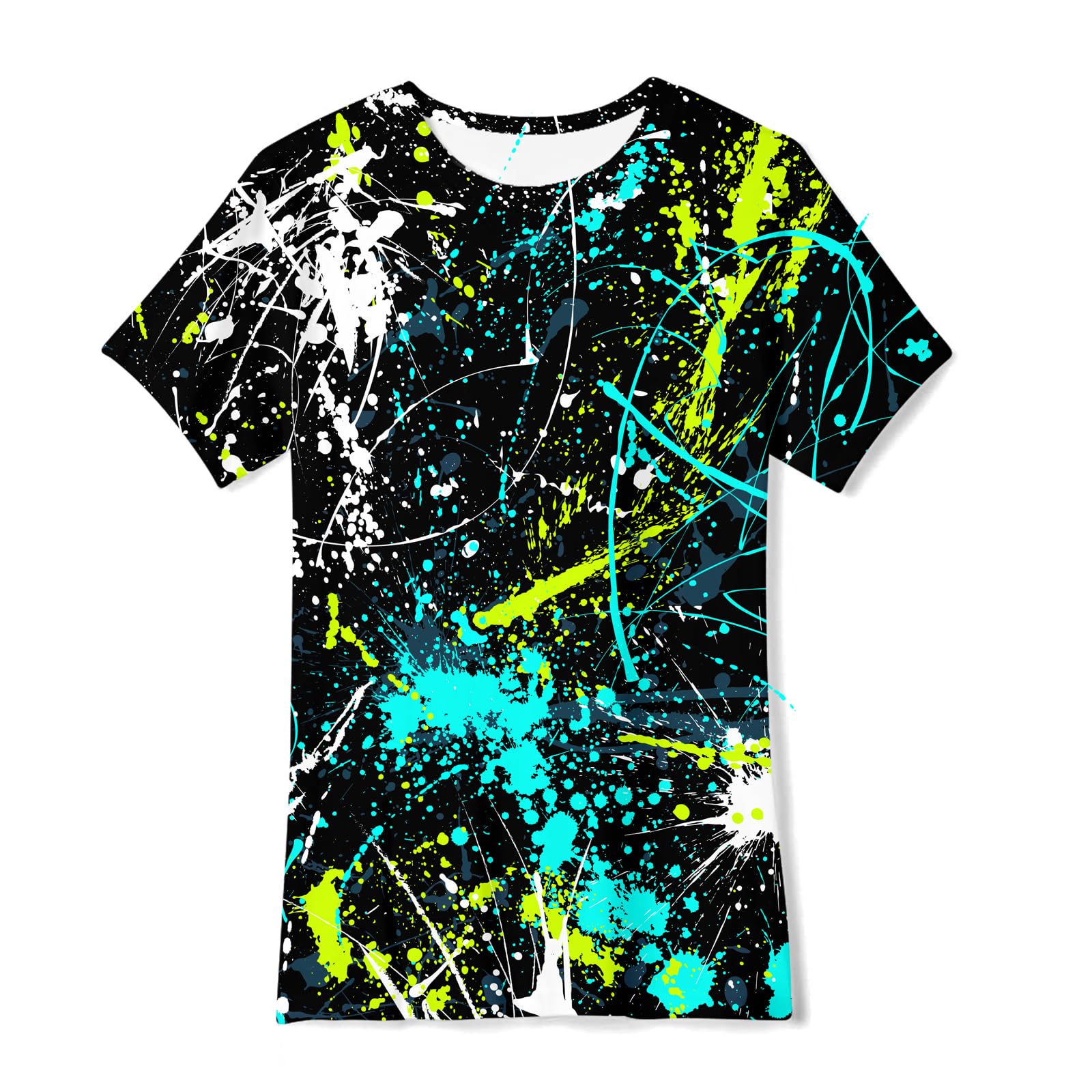 Photo 1 of SunFocus Boys Splatter Ink Graphic T-Shirt M